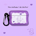 Lovely Purple Bear | Airpod Case | Silicone Case for Apple AirPods 1, 2, Pro